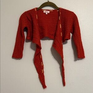 Catimini girls red knitted Cardigan